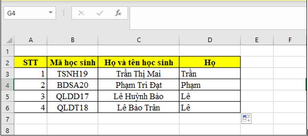 kết quả ví dụ 2